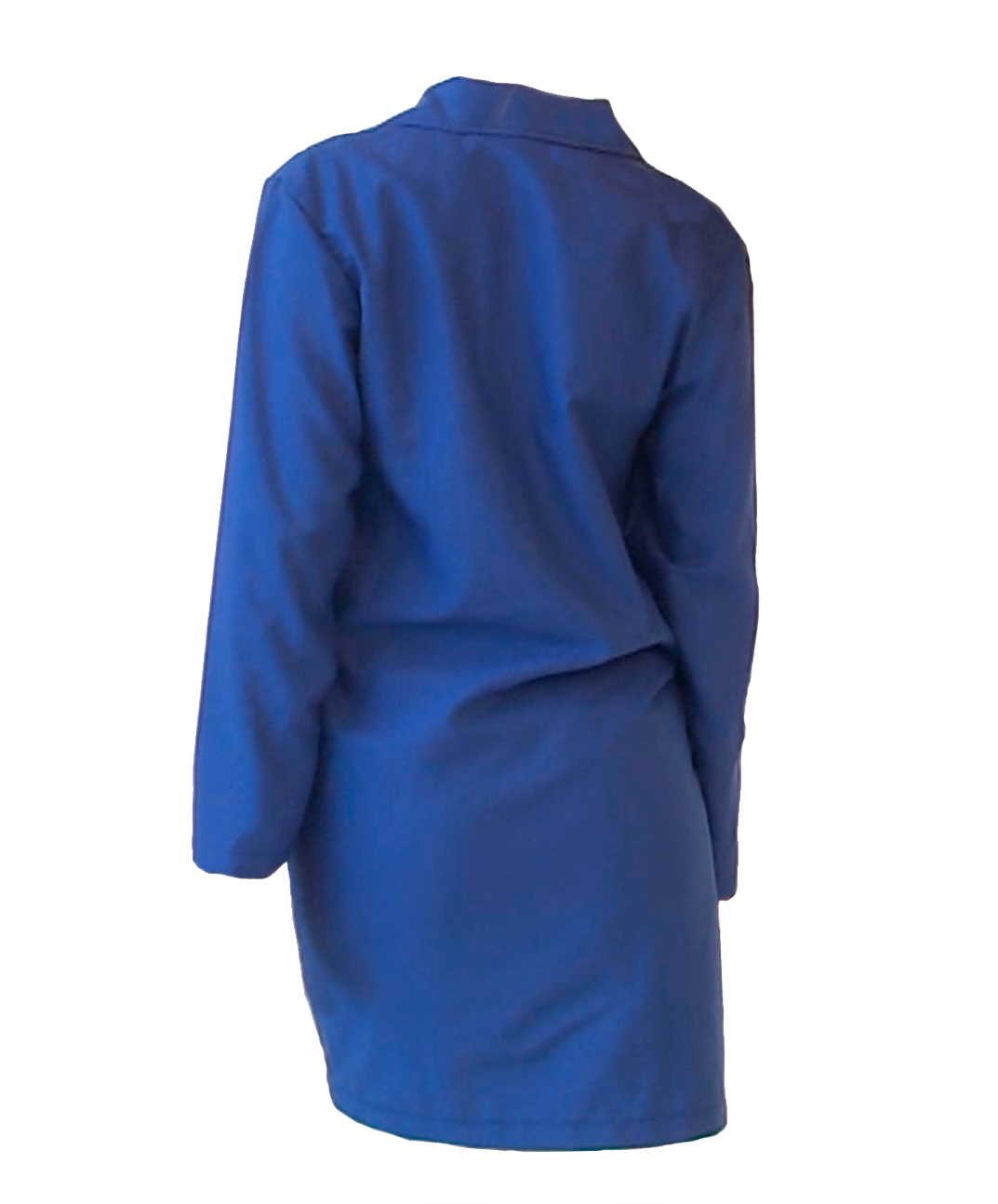 ESD Lab Coat Back AEFL 2-3 Length 3 Pockets AKK01 Fabric Royal Blue Female L - 473.AEFL-AKK01-RBL